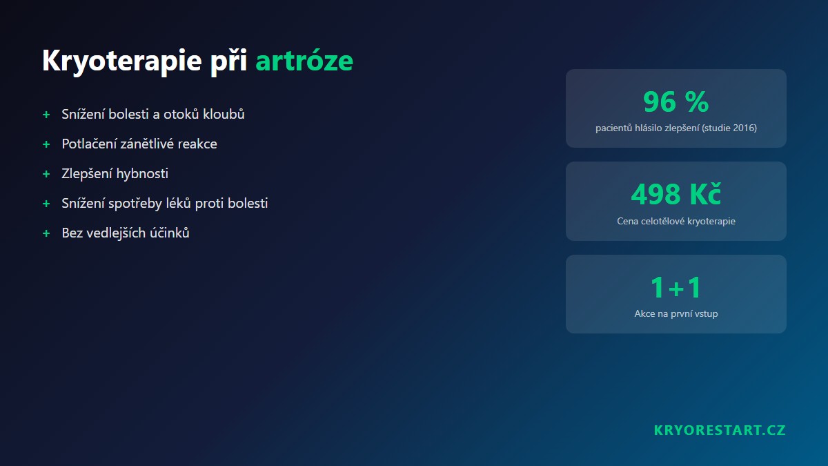 Benefity kryoterapie při artróze – snížení bolesti, zánětu a zlepšení hybnosti kloubů