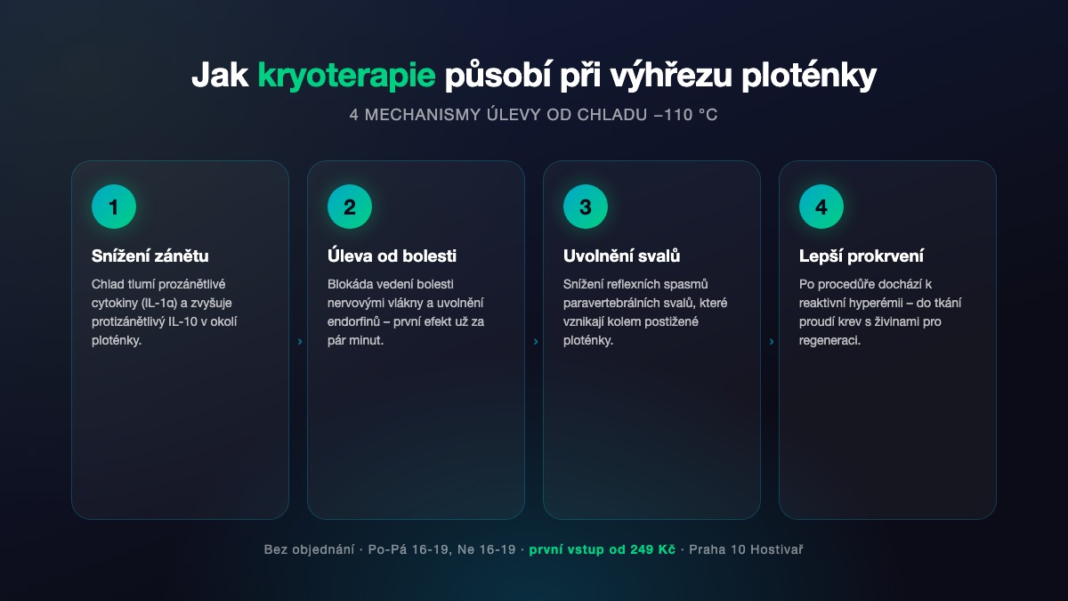 Jak kryoterapie pomáhá při výhřezu ploténky – 4 mechanismy úlevy