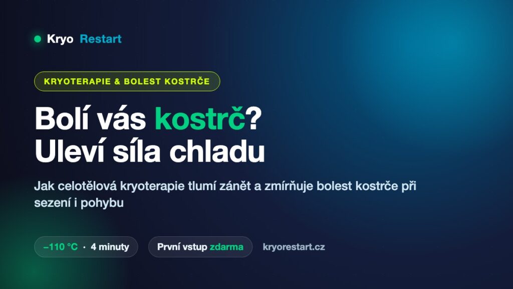 Kryoterapie a bolest kostrče – celotělová kryoterapie při kostrčním syndromu