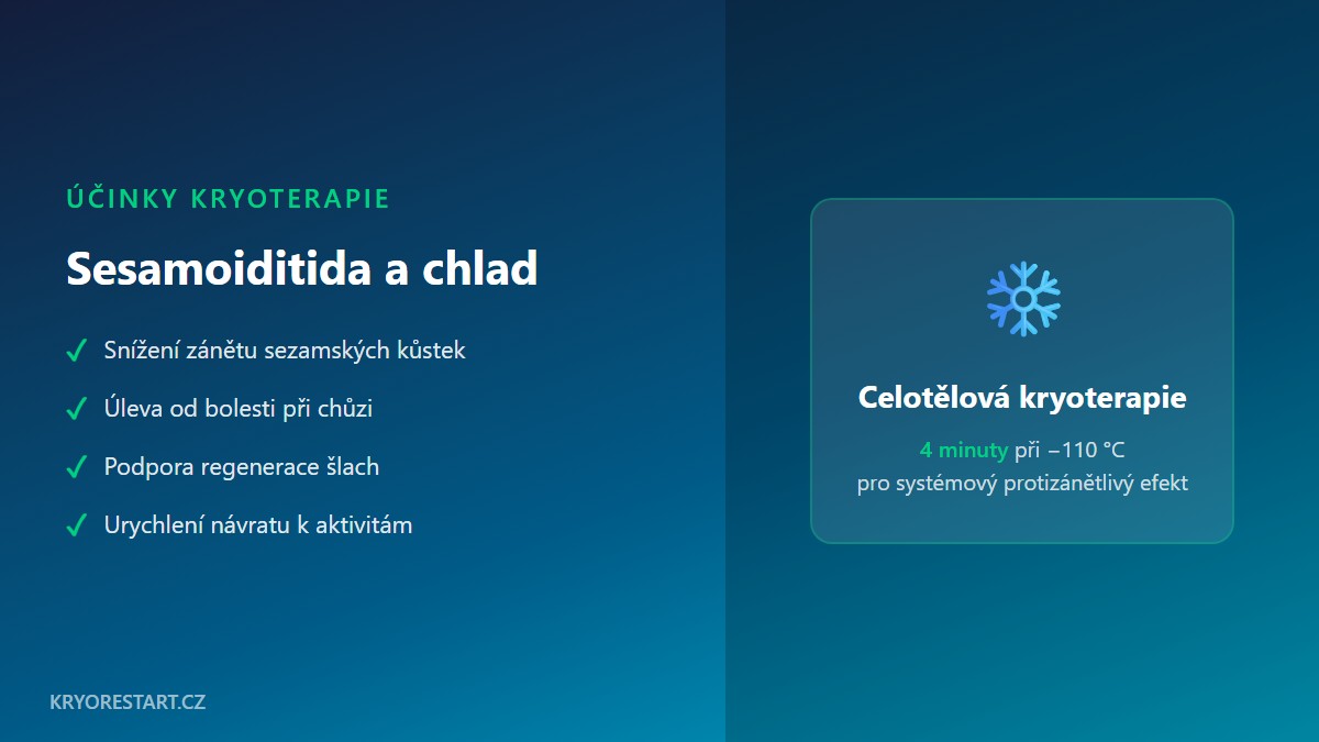 Účinky kryoterapie při sesamoiditidě – snížení zánětu, úleva od bolesti